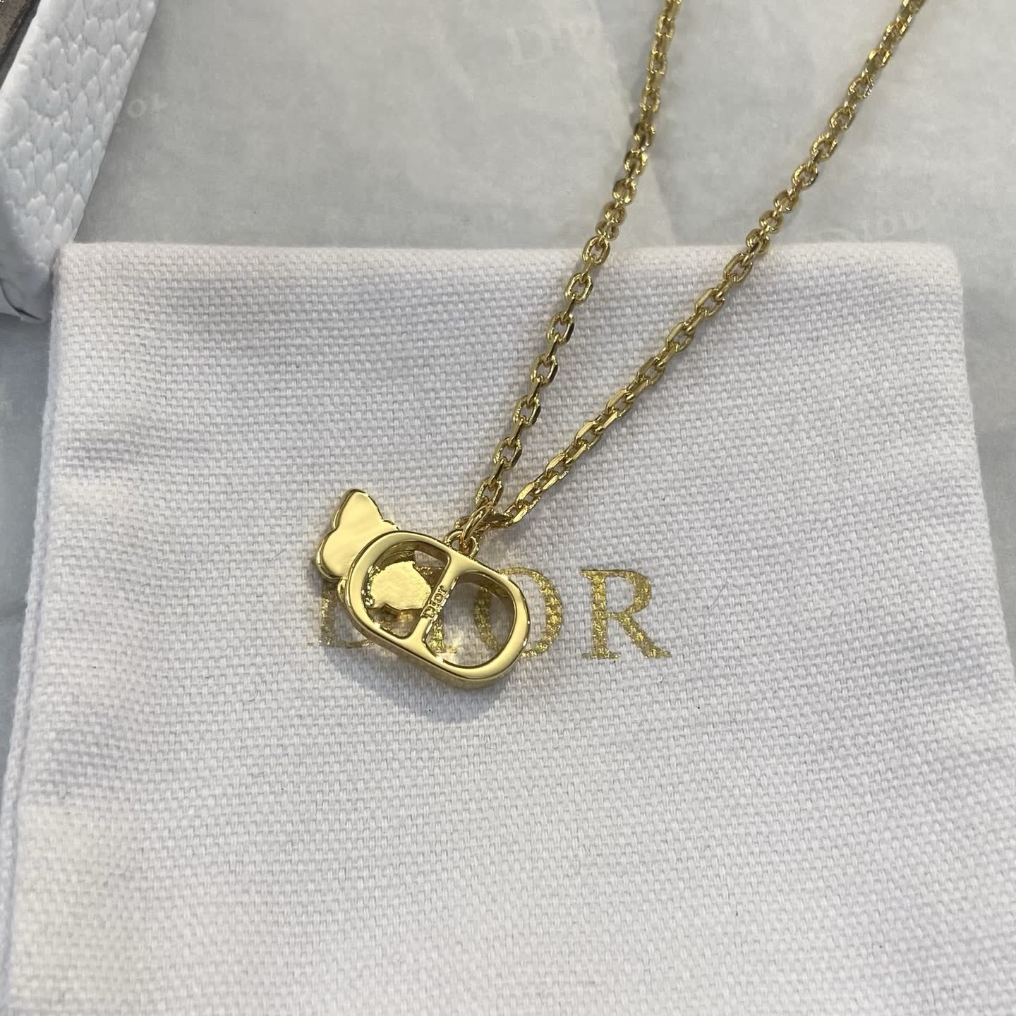 Dior Gold Butterfly Necklace
