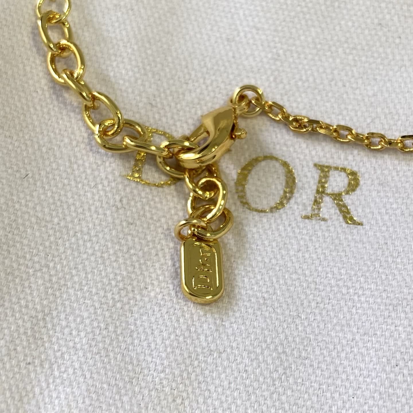 Dior Gold-Tone Crystal Butterfly Necklace