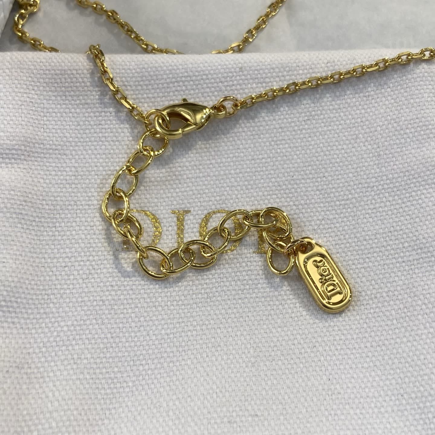 Dior Gold Tone Butterfly Necklace