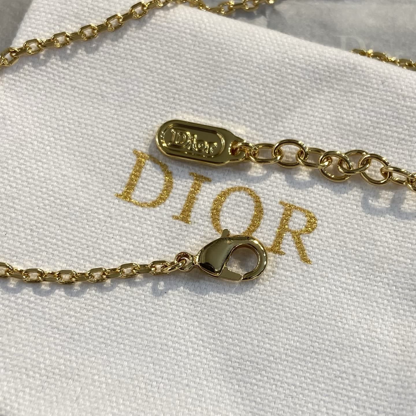 Dior Gold Heart Shaped Necklace