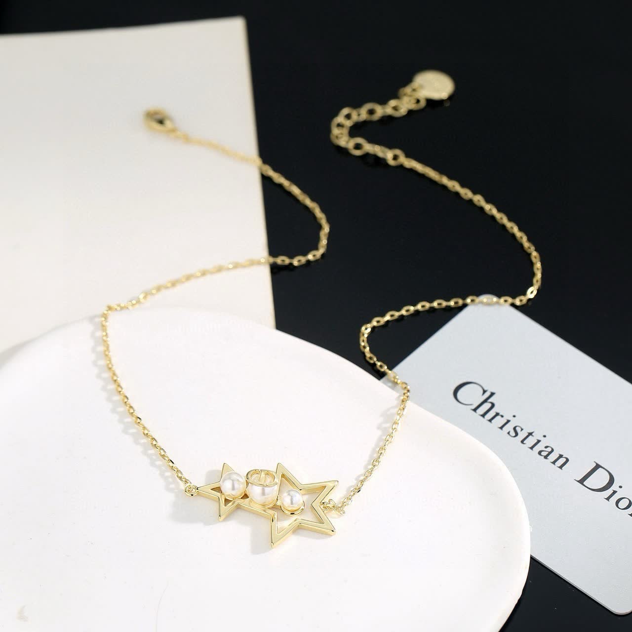 Dior Star and Pearl Necklace