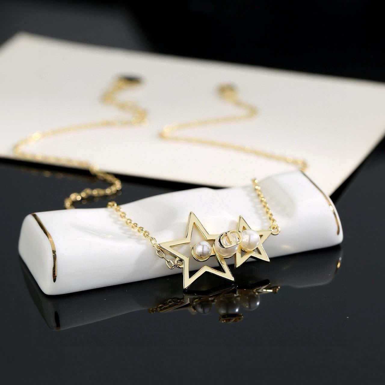 Dior Star and Pearl Necklace