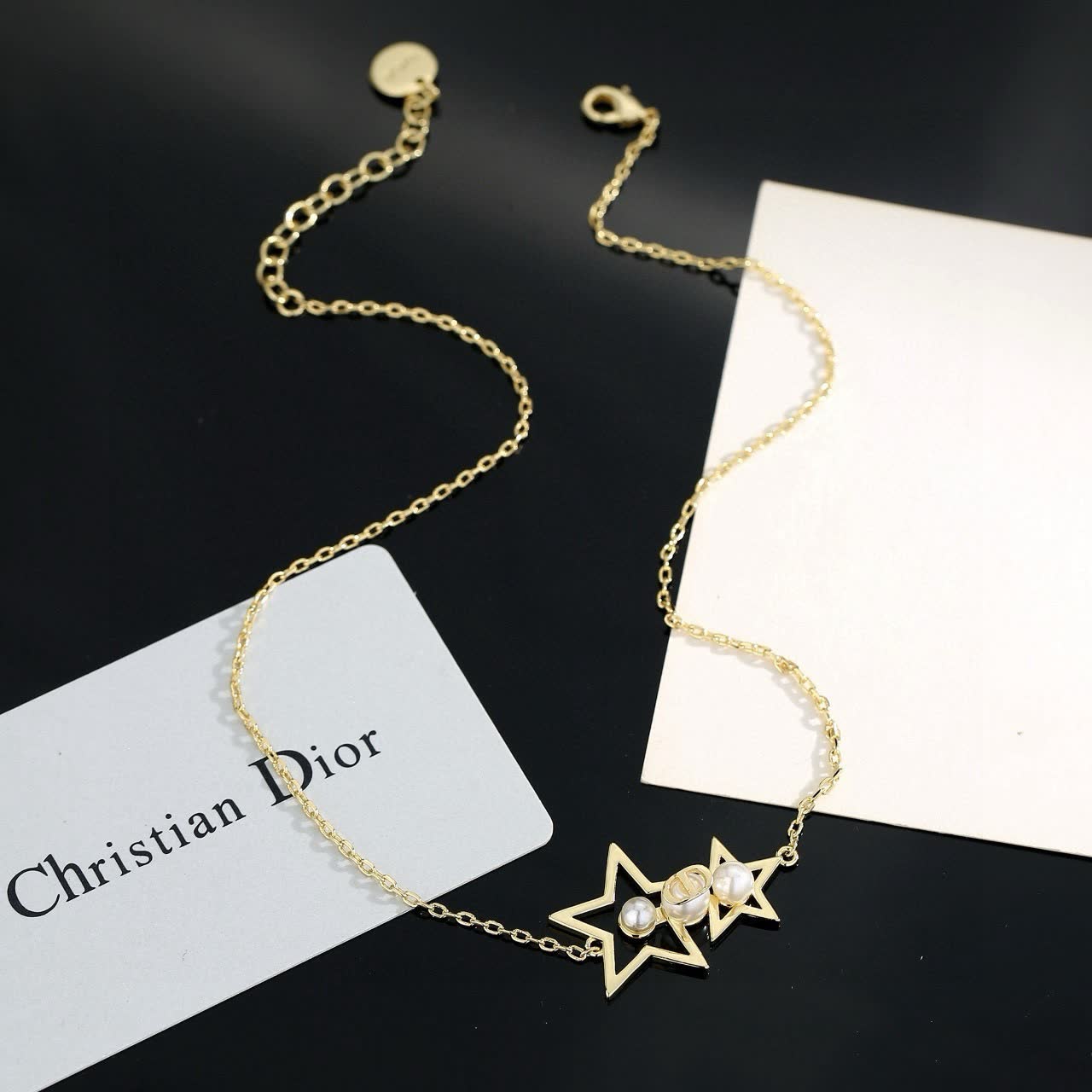 Dior Star and Pearl Necklace