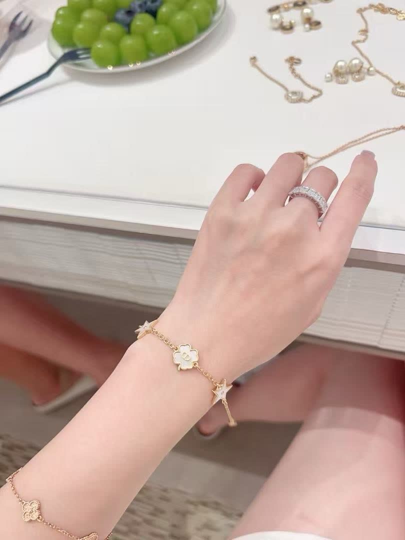 Dior Star and Flower Charm Necklace