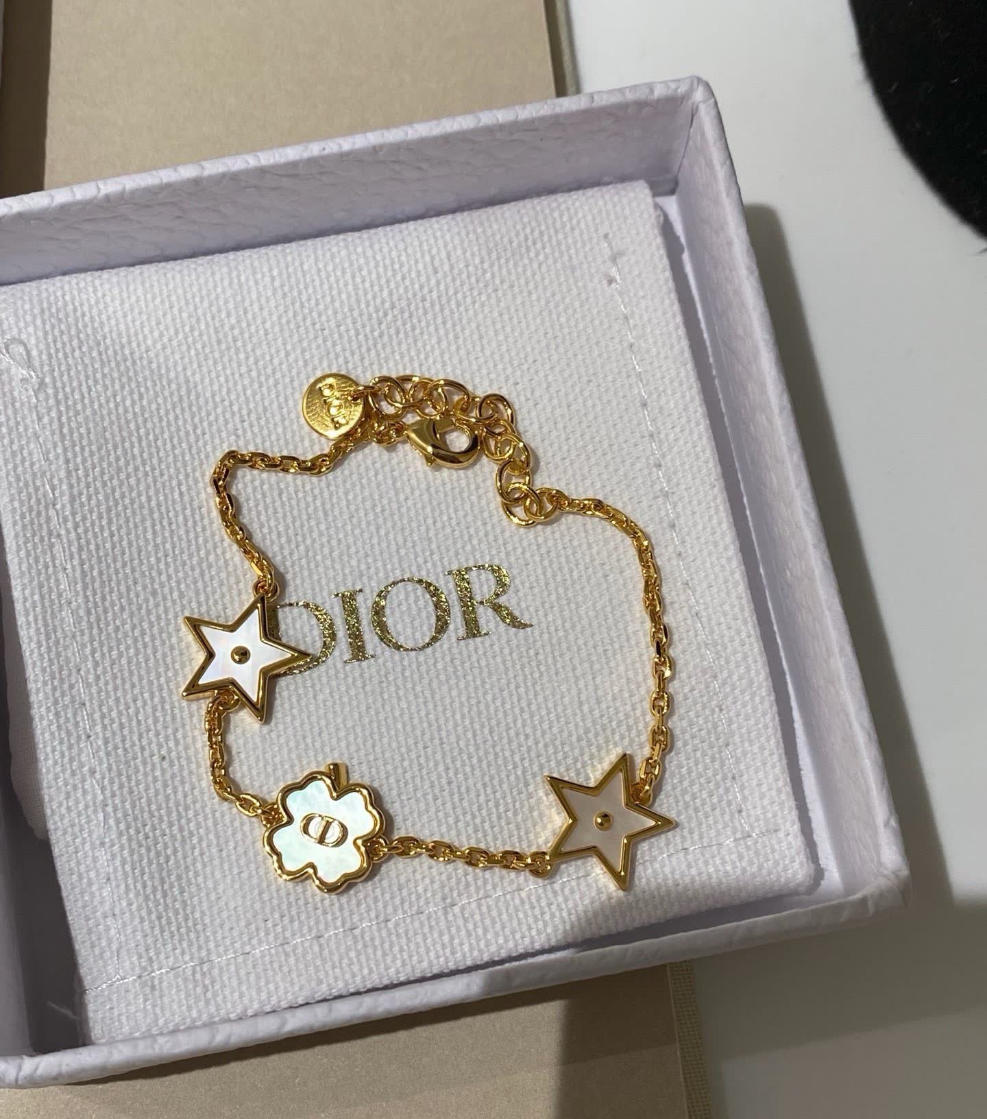 Dior Star and Flower Charm Necklace