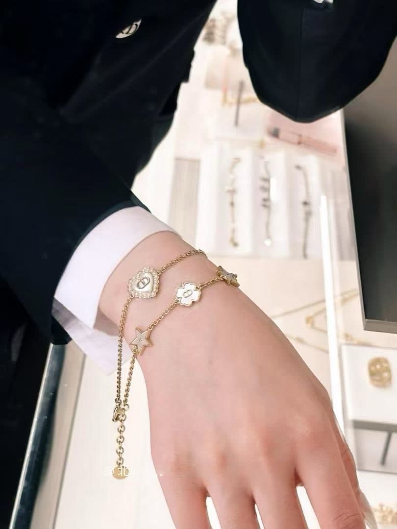 Dior Star and Flower Charm Necklace