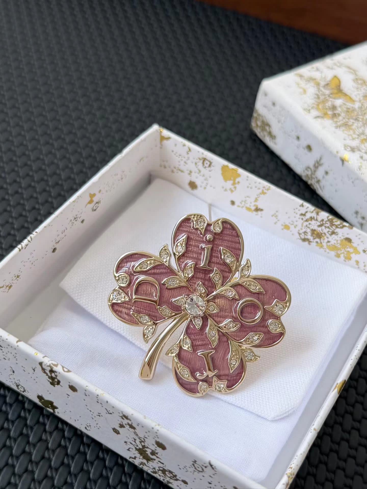 Dior Gold Clover Leaf Necklace
