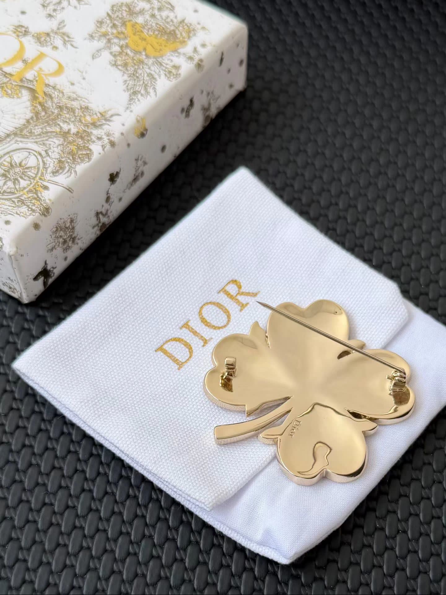 Dior Gold Clover Leaf Necklace