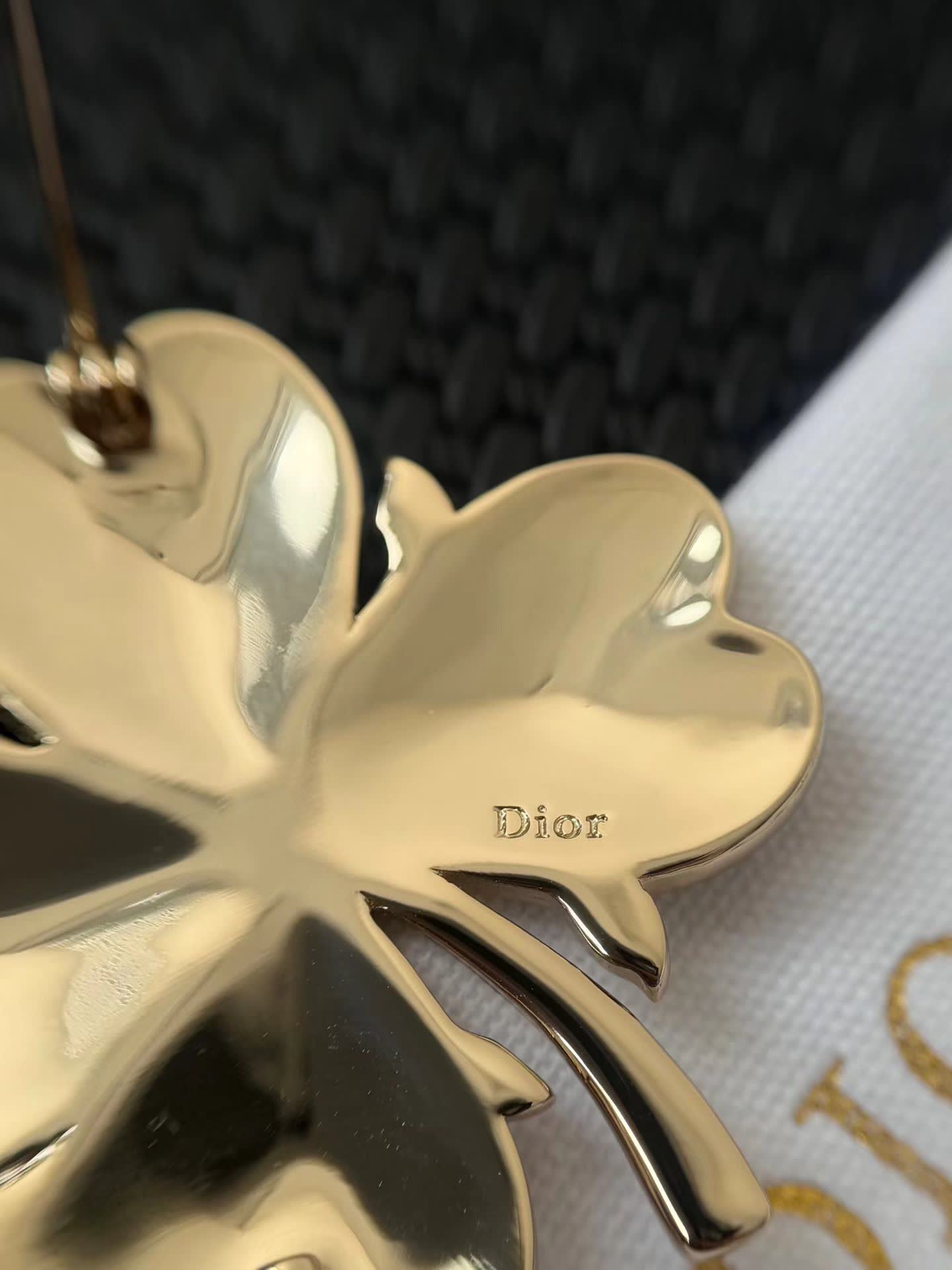 Dior Gold Clover Leaf Necklace