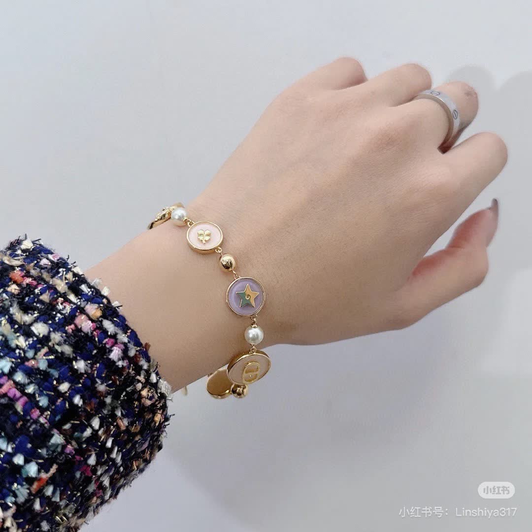 Dior Enamel and Pearl Necklace