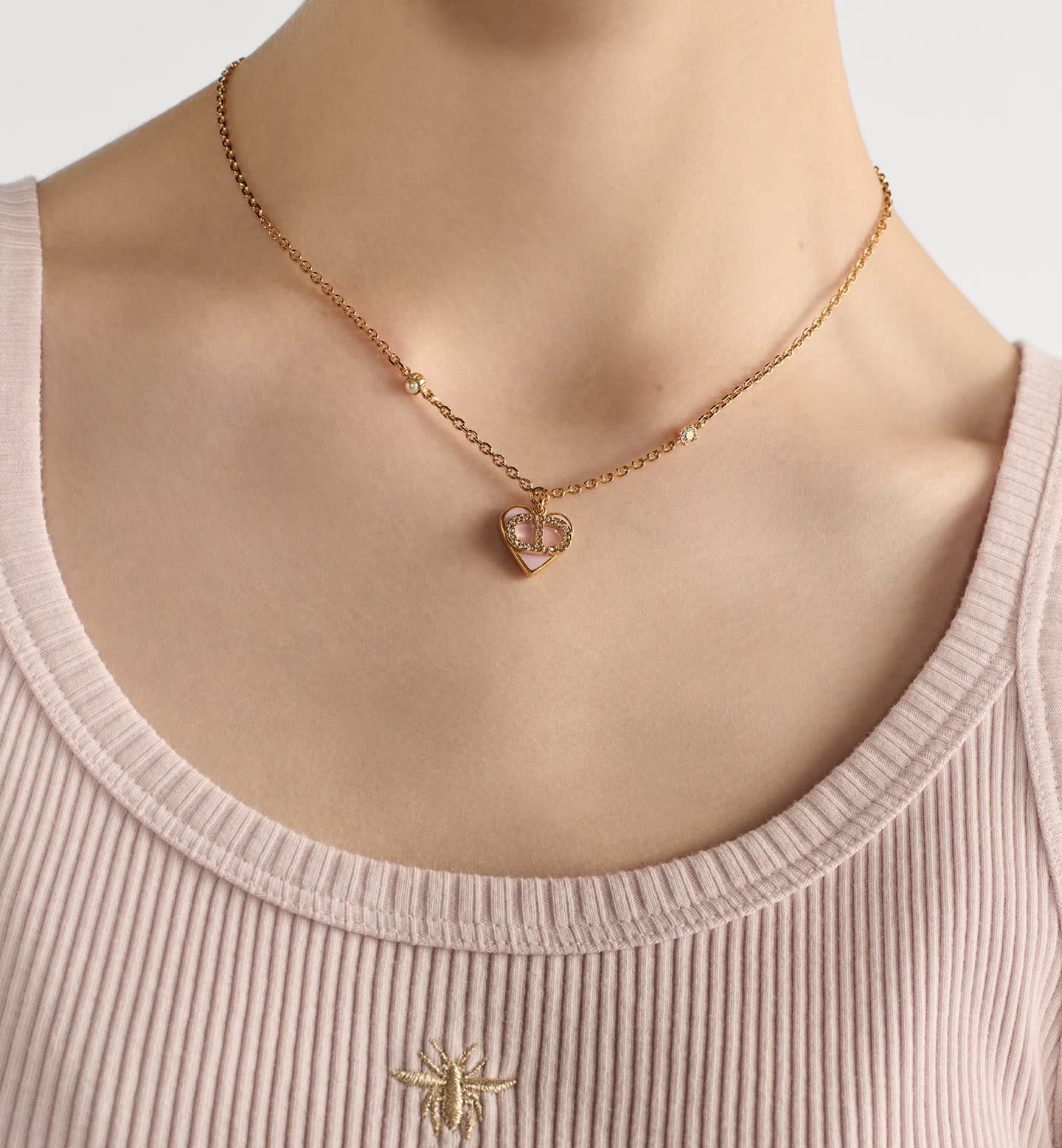 Dior Gold Heart Pendant Necklace Dior Gold Heart Pendant Necklace