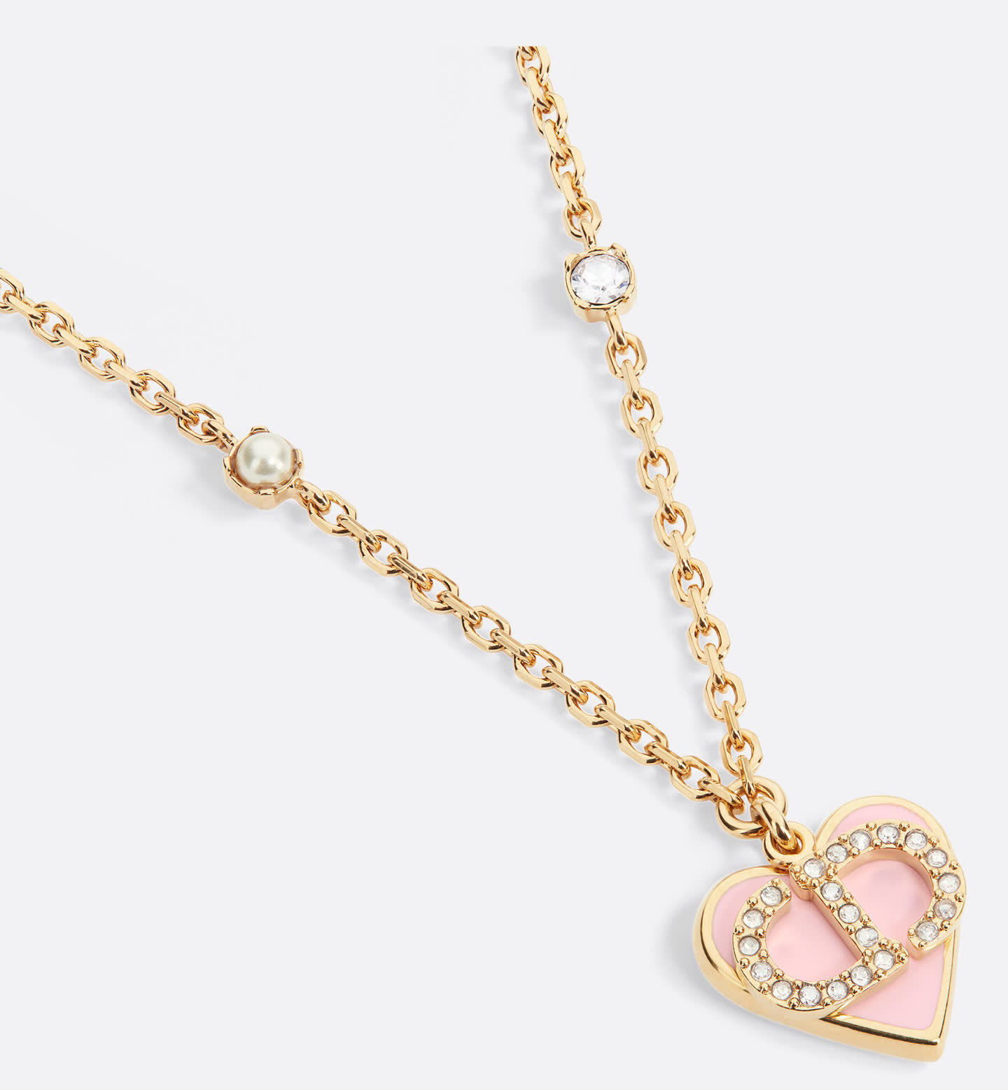Dior Gold Heart Pendant Necklace