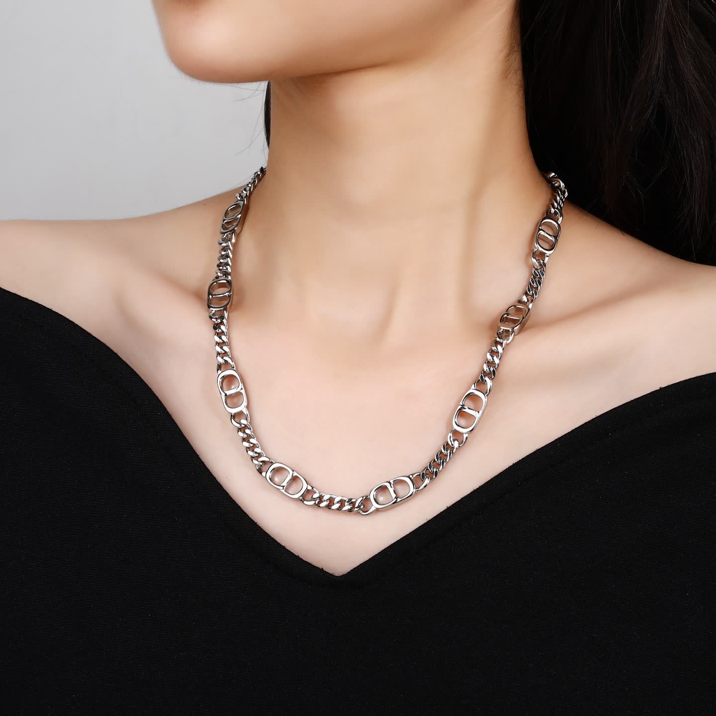 Dior Silver Chain Necklace Dior Silver Chain Necklace