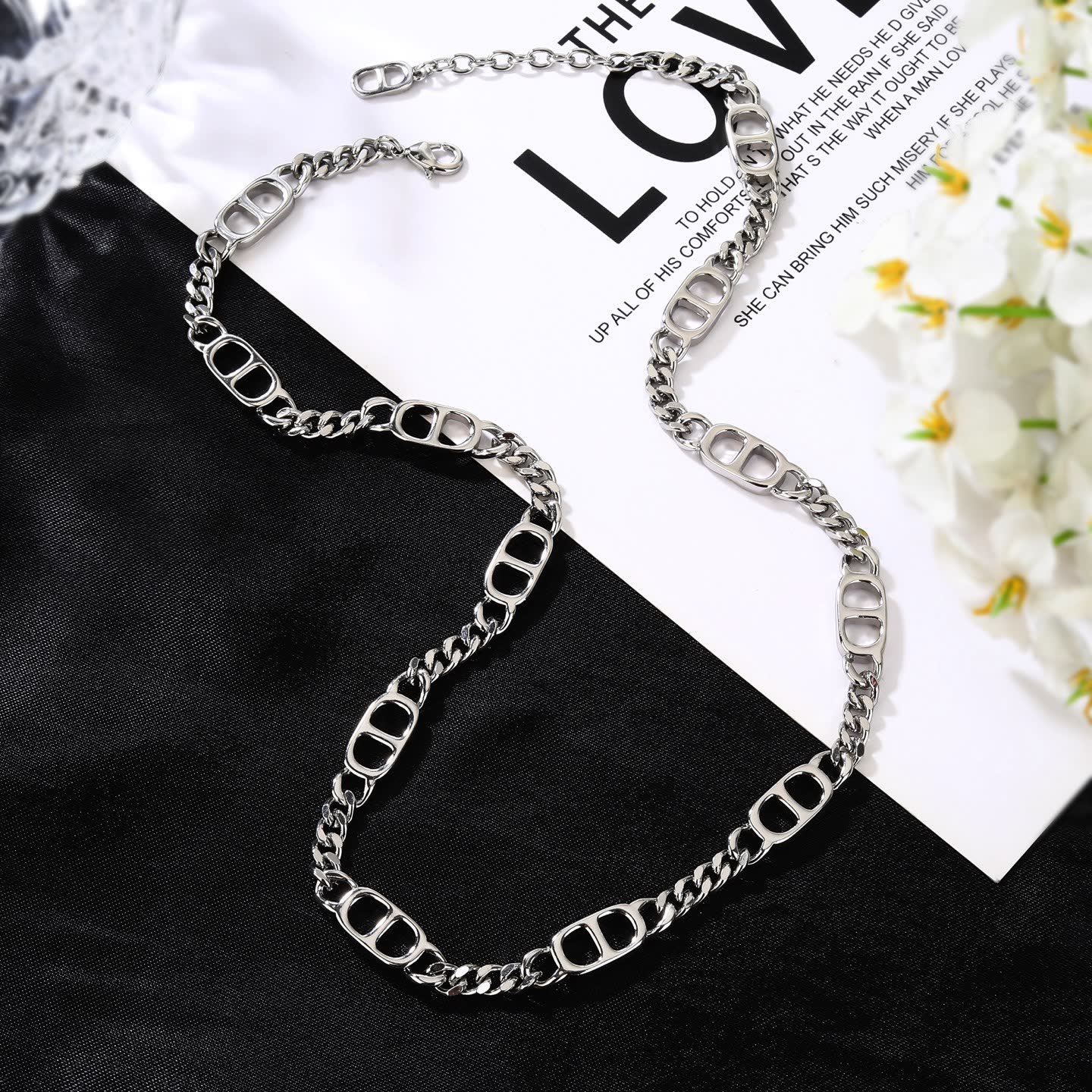 Dior Silver Chain Necklace