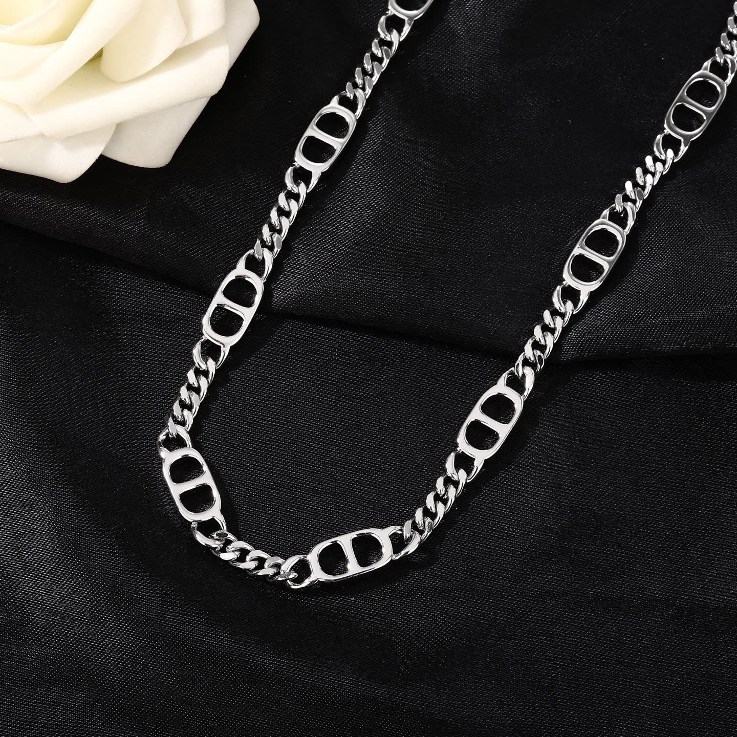 Dior Silver Chain Necklace