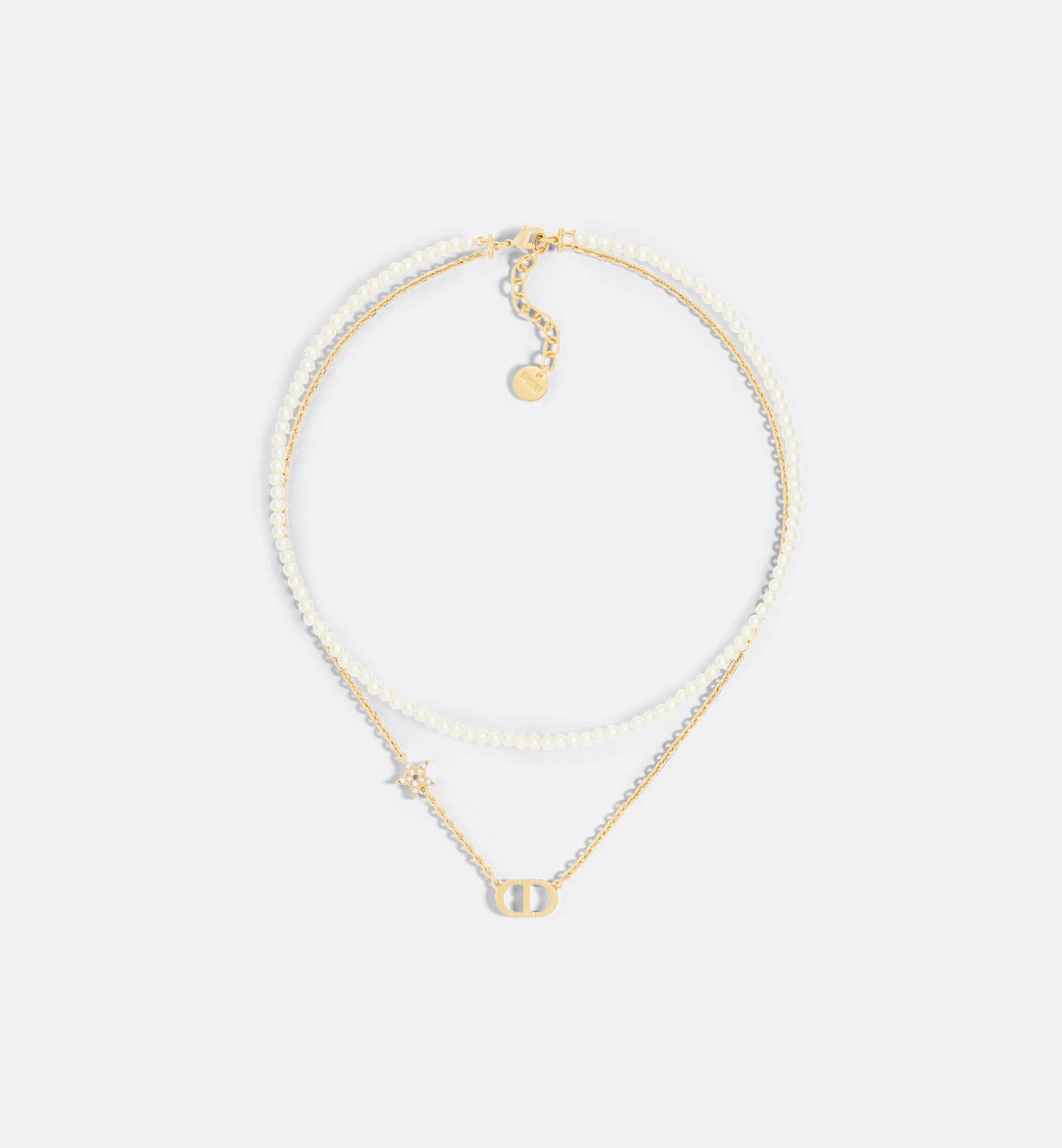 Dior Double D Logo Pearl Necklace Dior Double D Logo Pearl Necklace