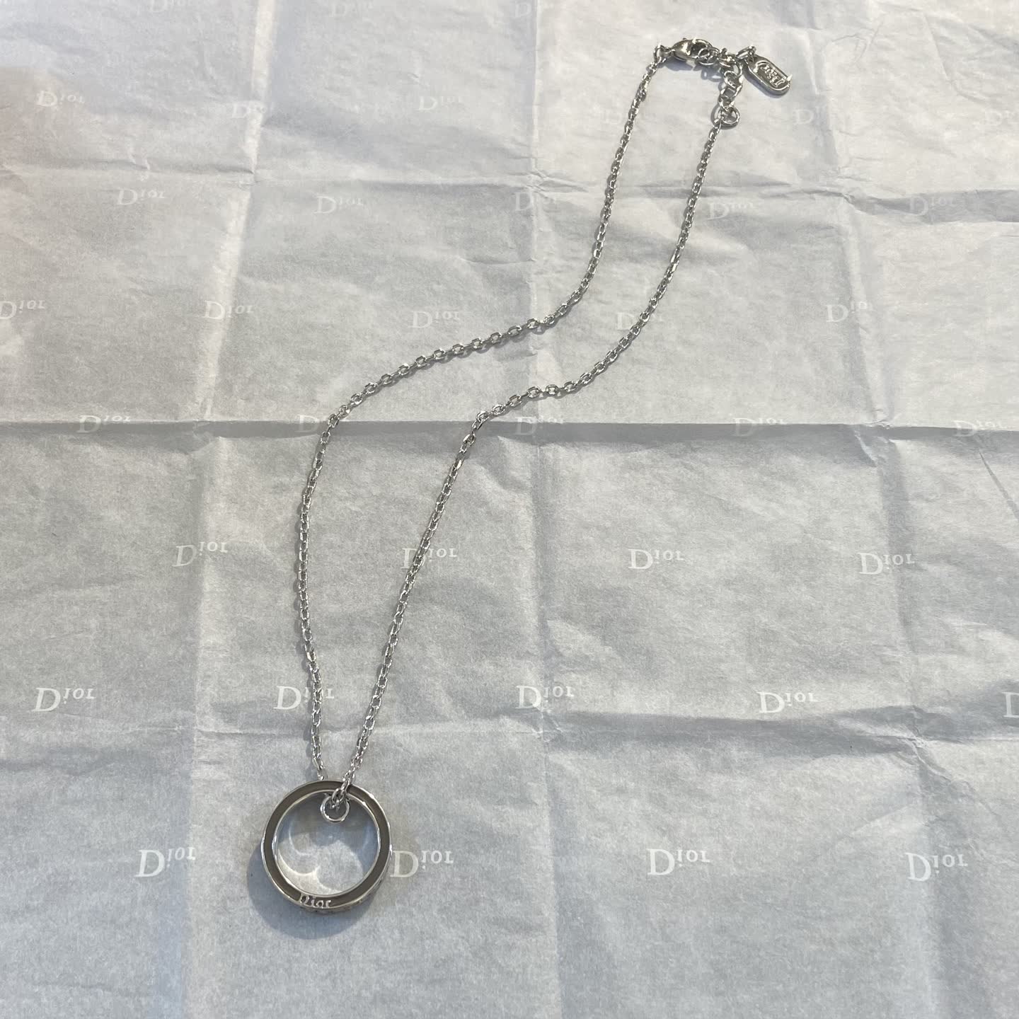 Dior Silver Ring Necklace-DX0135 Dior Silver Ring Necklace-DX0135