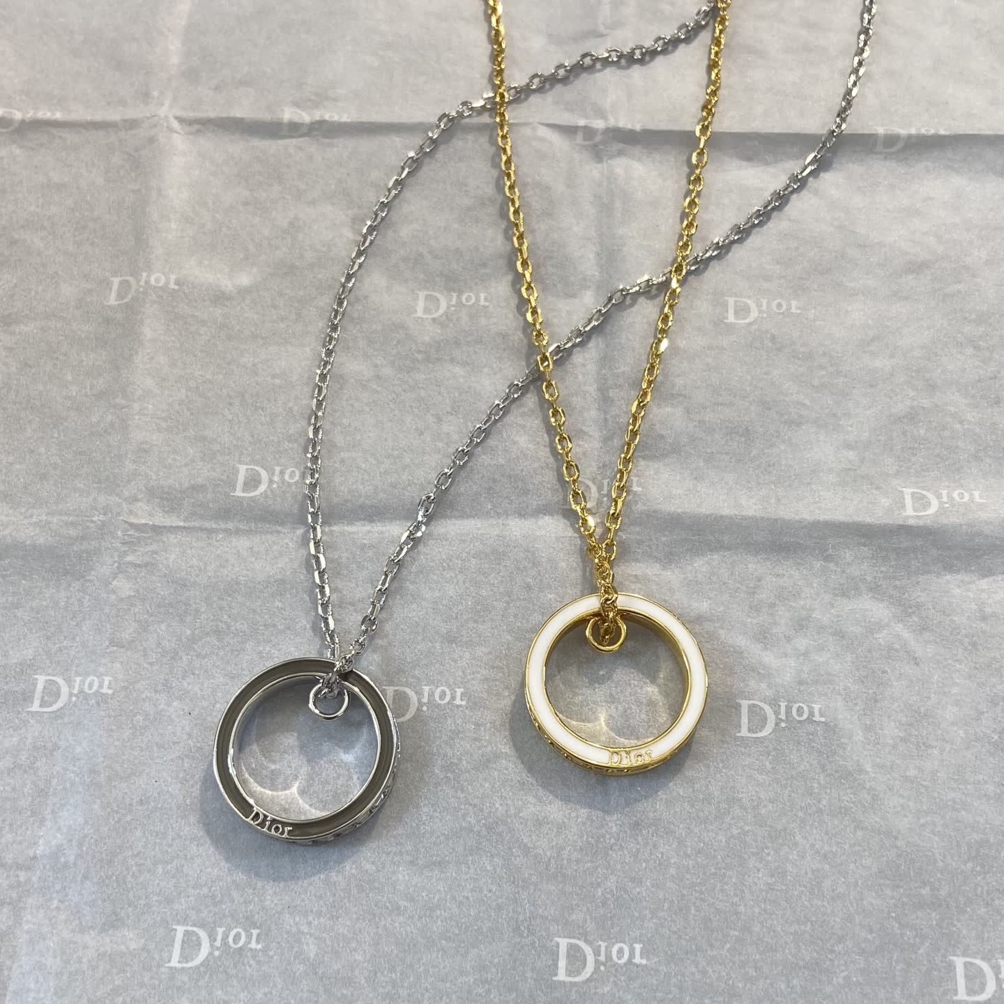 Dior Silver Ring Necklace-DX0135