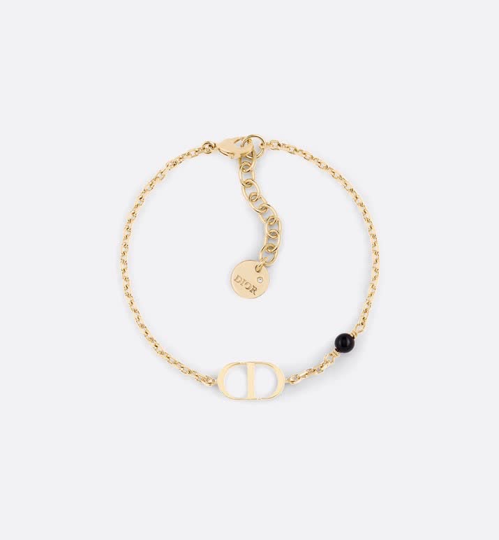 Dior Gold Tone Crystal & Pearl Necklace