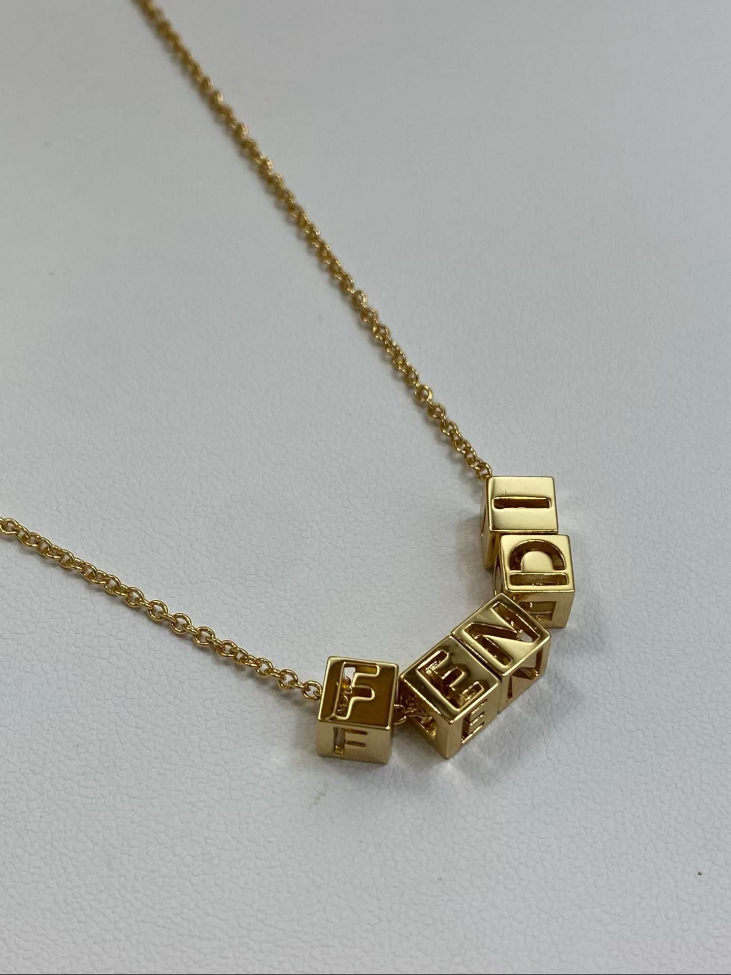 Fendi Roma Logo Necklace
