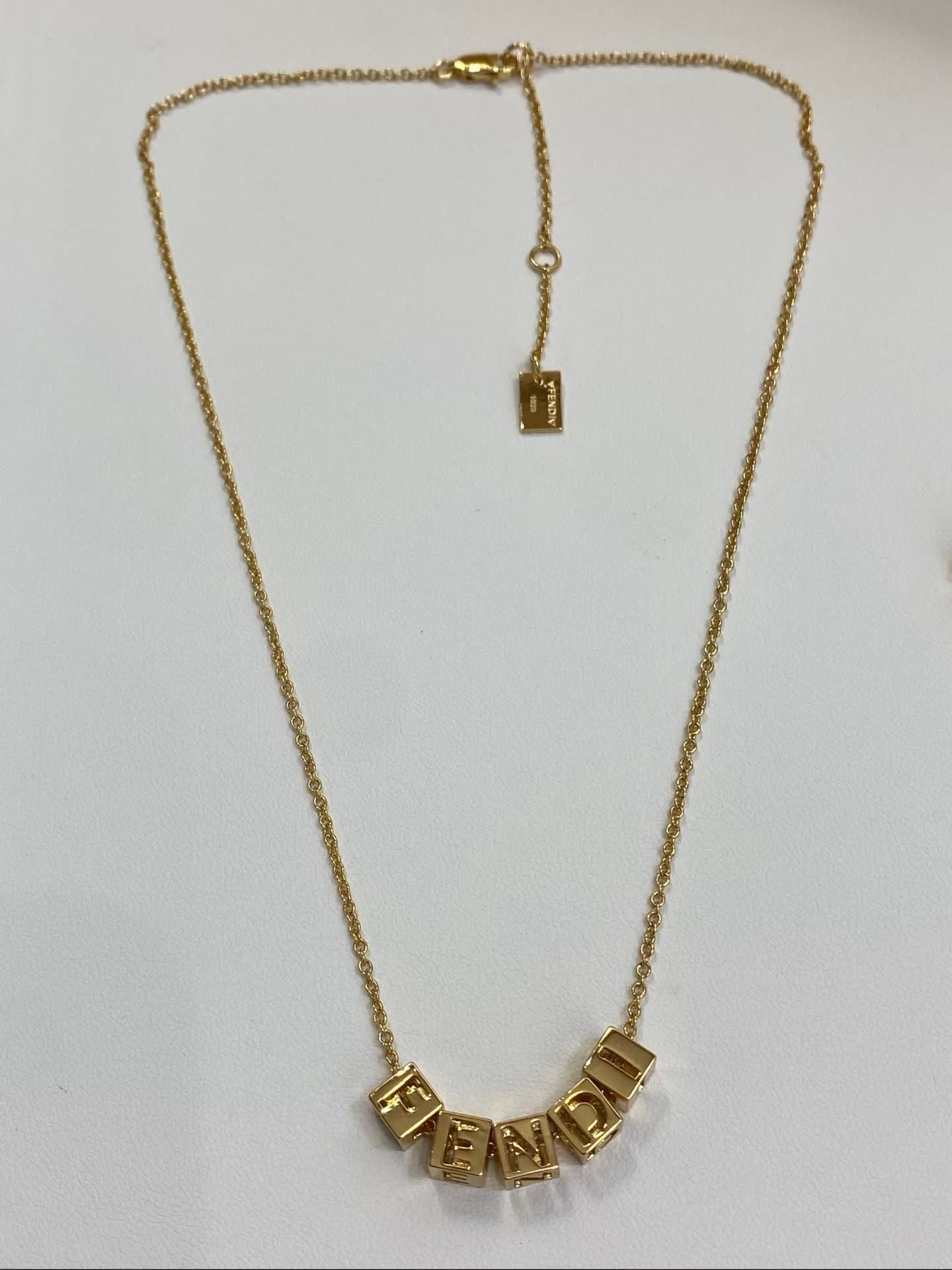 Fendi Roma Logo Necklace