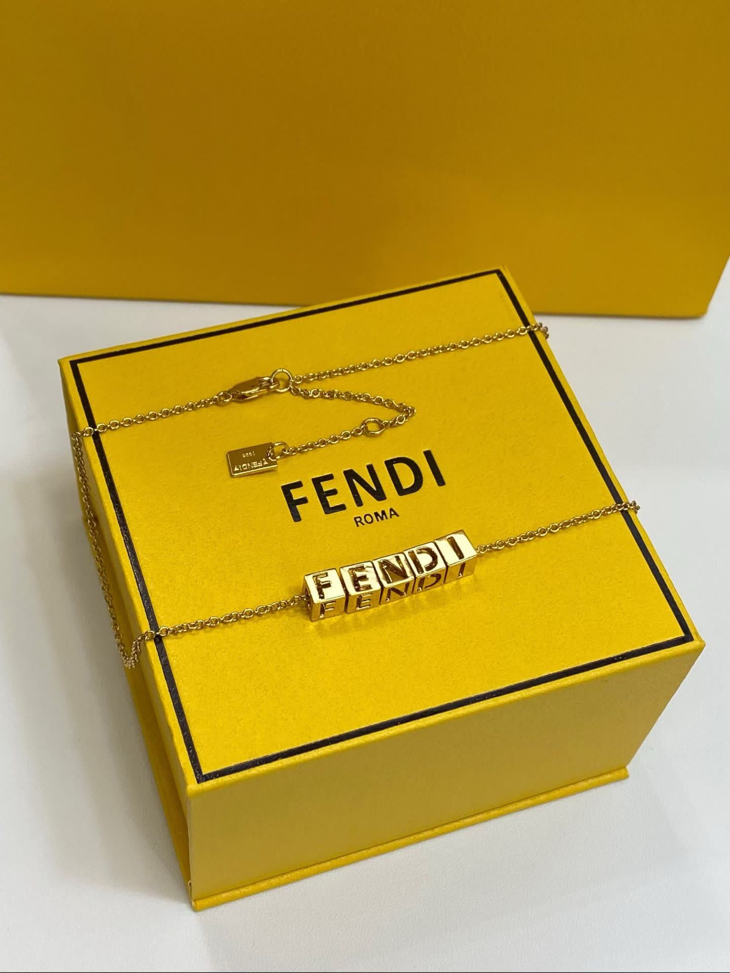 Fendi Roma Logo Necklace
