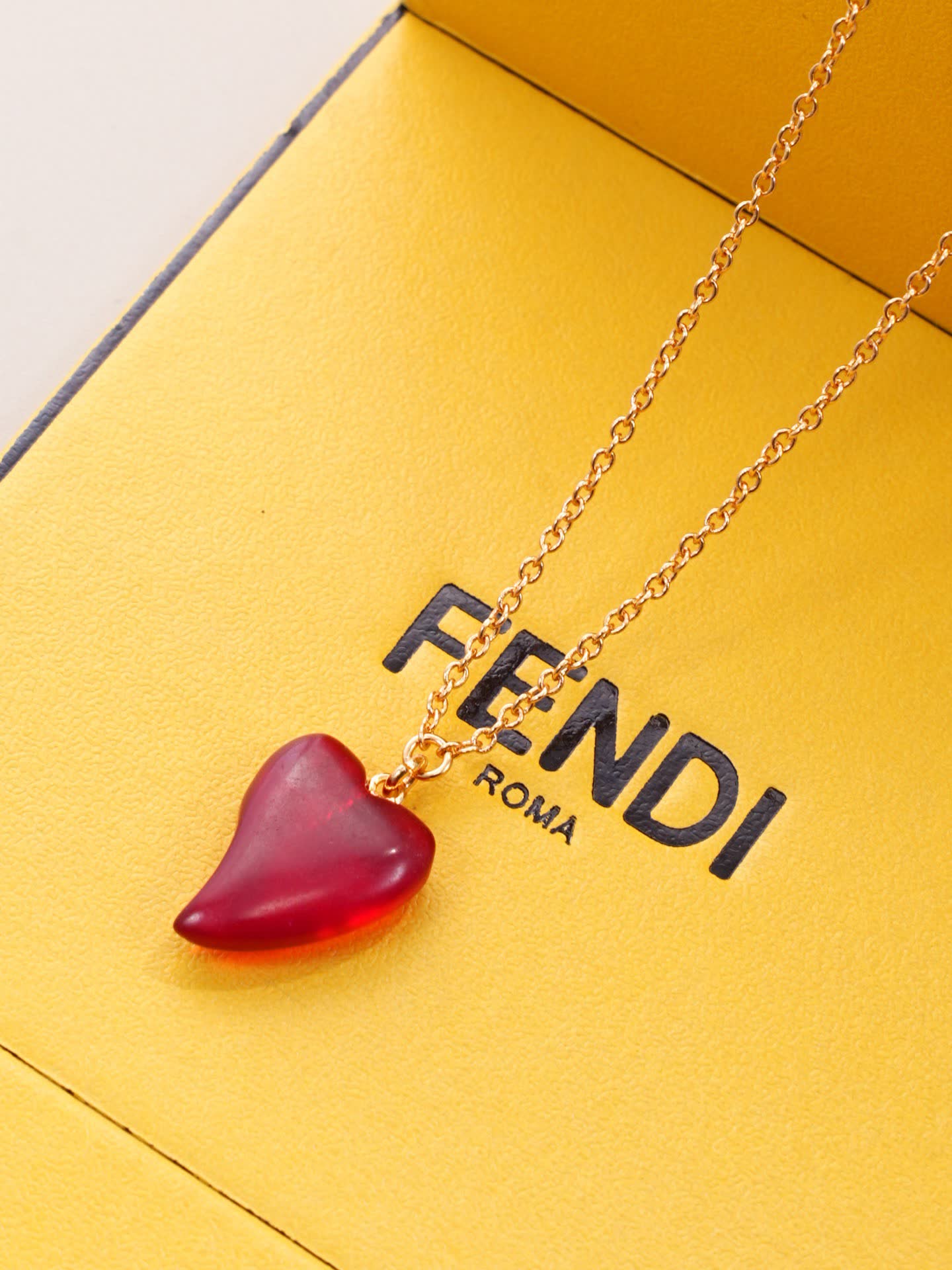 Fendi Heart Pendant Necklace