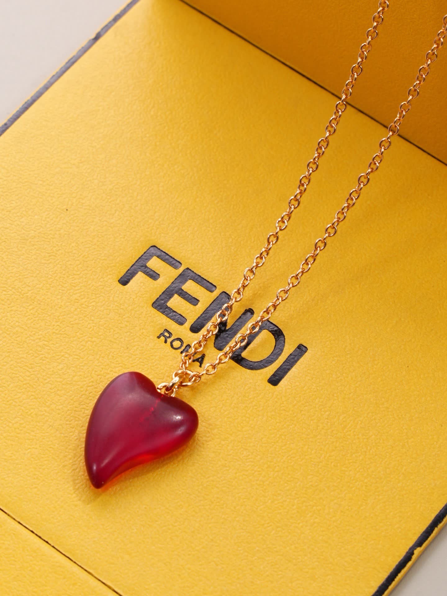 Fendi Heart Pendant Necklace