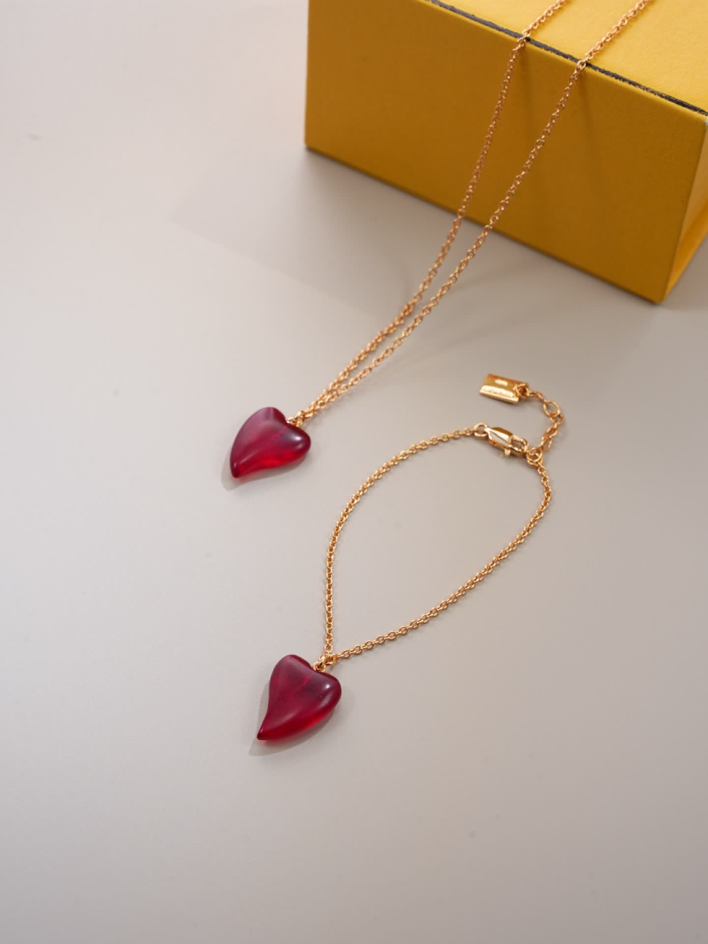 Fendi Gold-Plated Heart Pendant Necklace