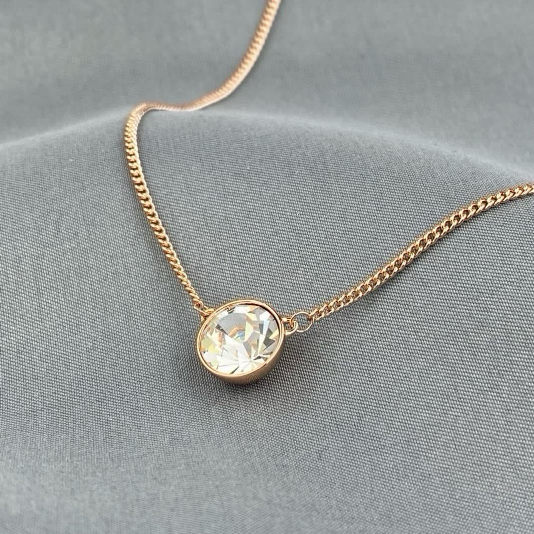 Givenchy Elegant Gold Plated Crystal Necklace
