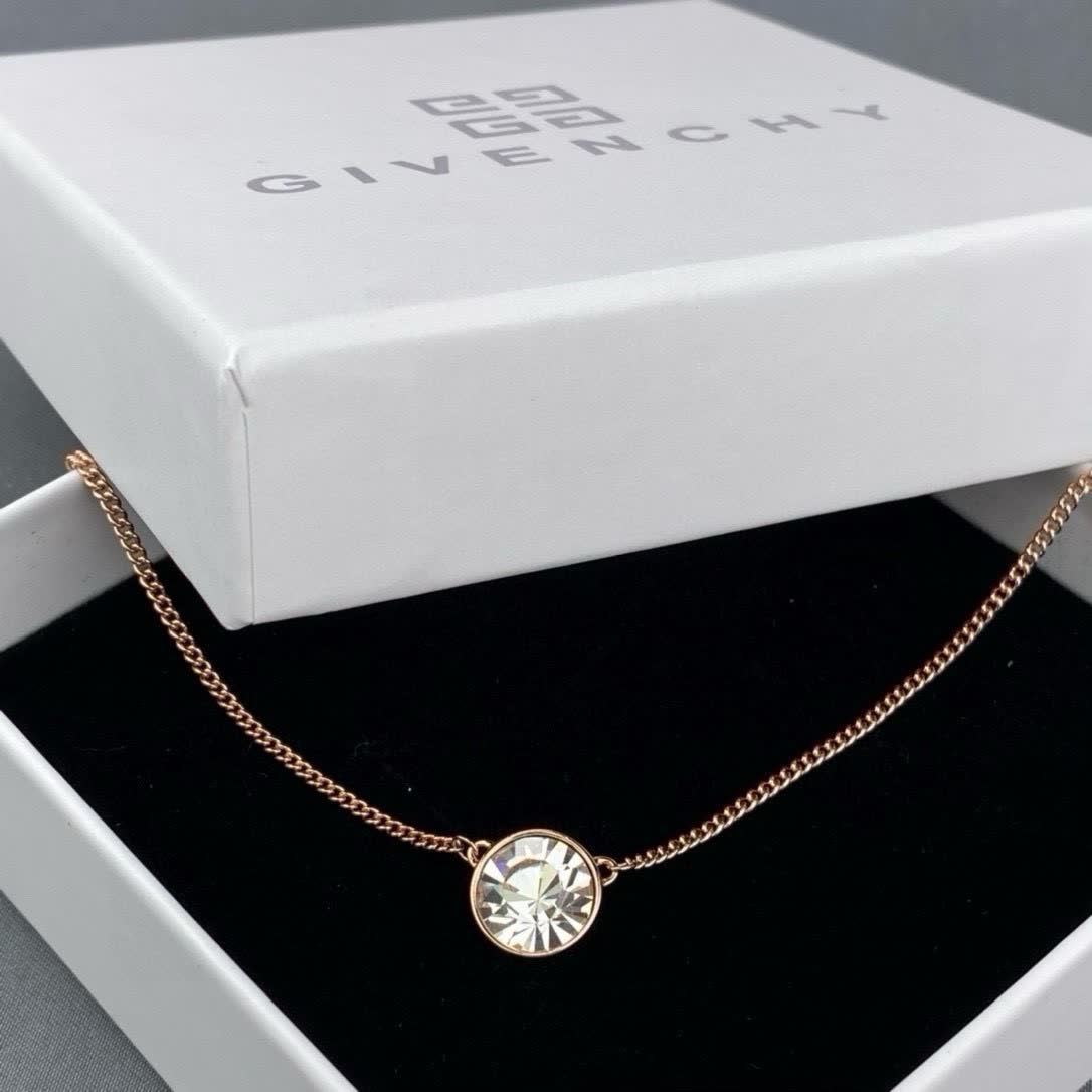Givenchy Elegant Gold Plated Crystal Necklace