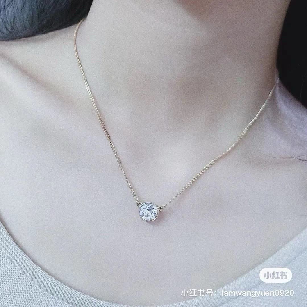 Givenchy Elegant Silver Round Gemstone Necklace