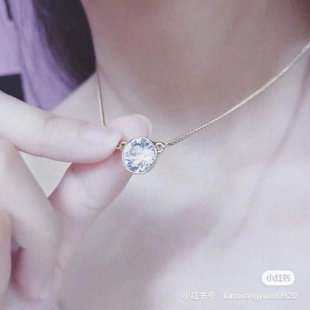 Givenchy Elegant Silver Round Gemstone Necklace