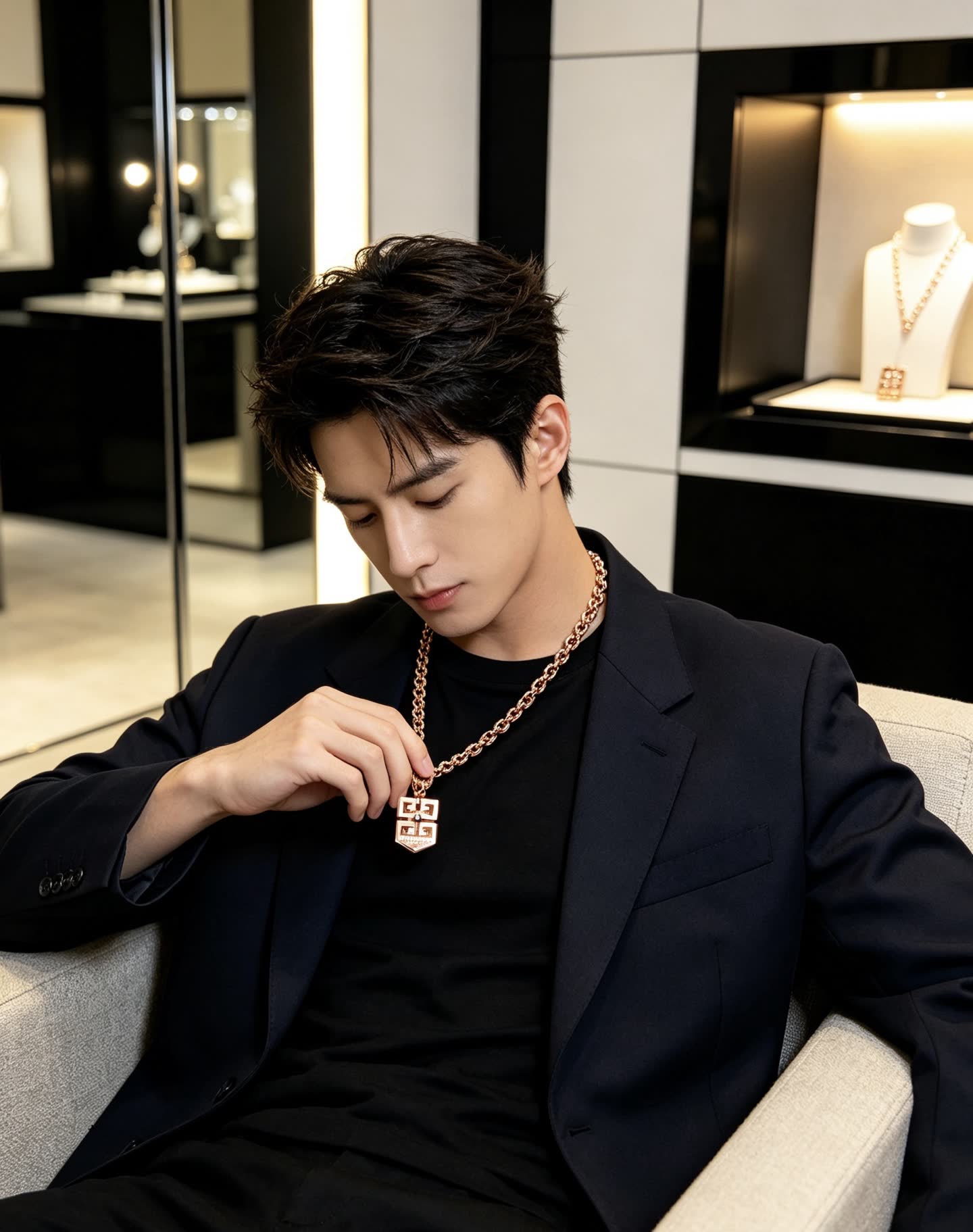 Givenchy Logo Pendant Necklace