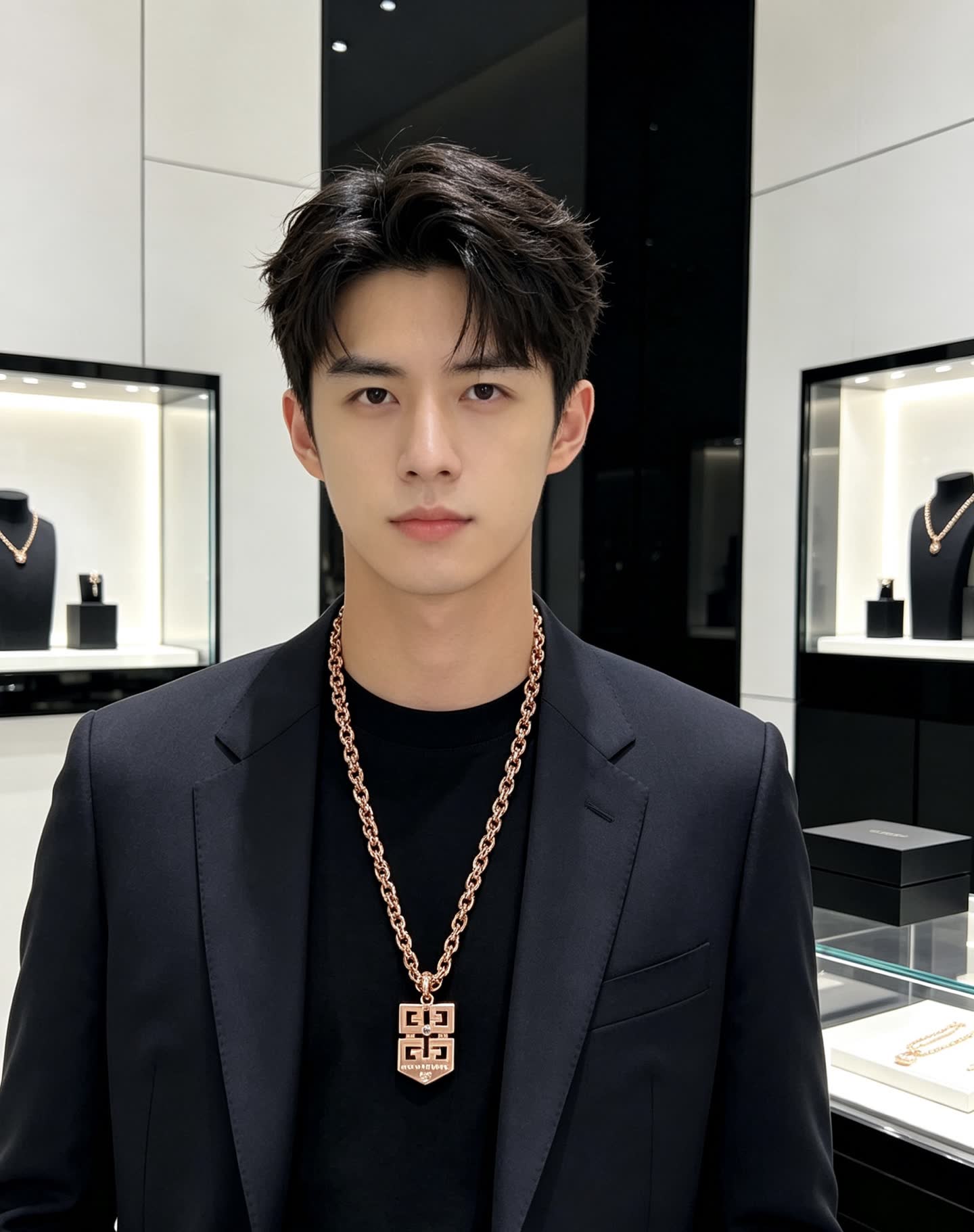 Givenchy Logo Pendant Necklace