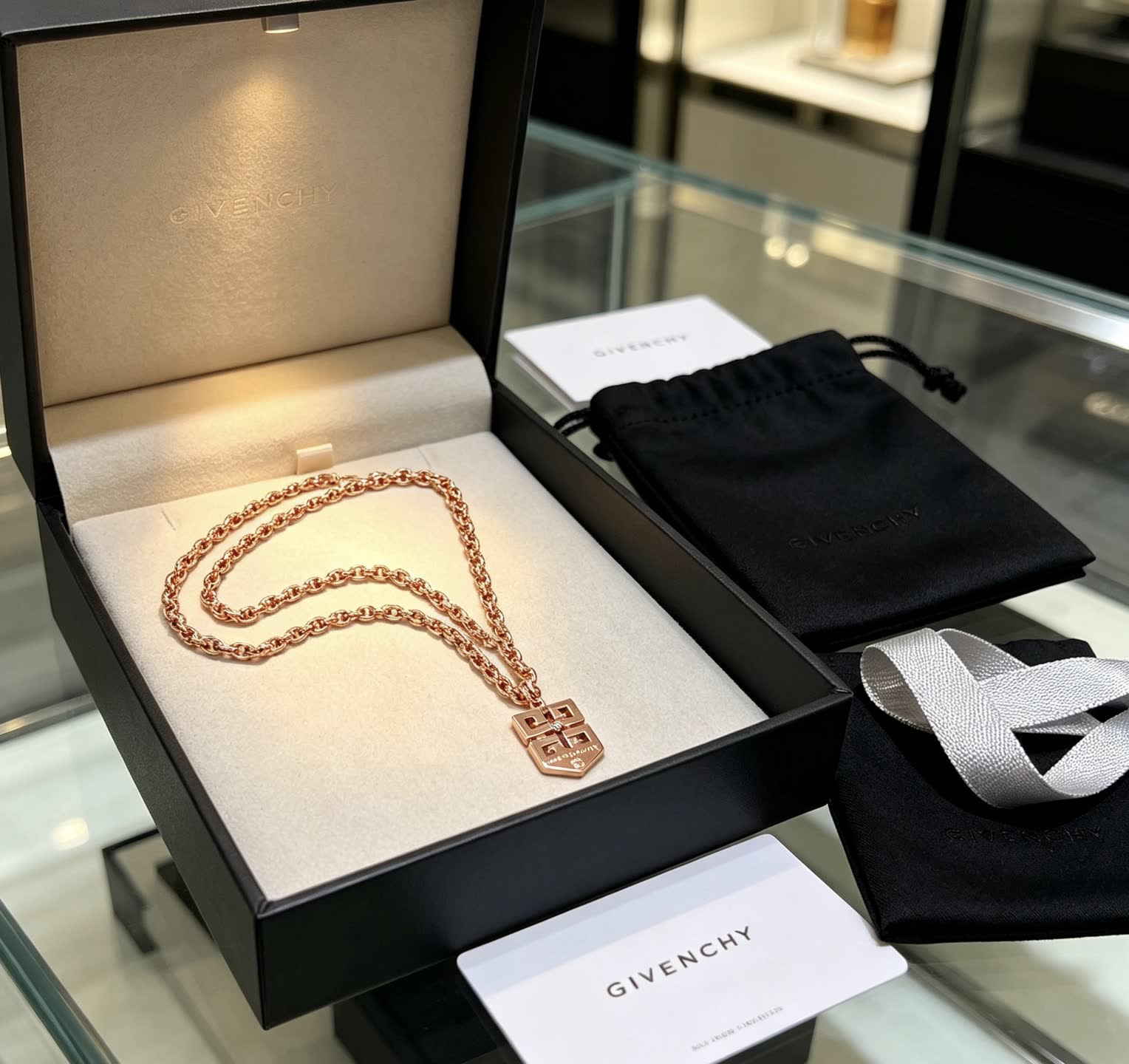 Givenchy Logo Pendant Necklace