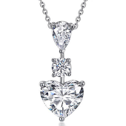 Graff Elegant Heart-Shaped Diamond Pendant Necklace