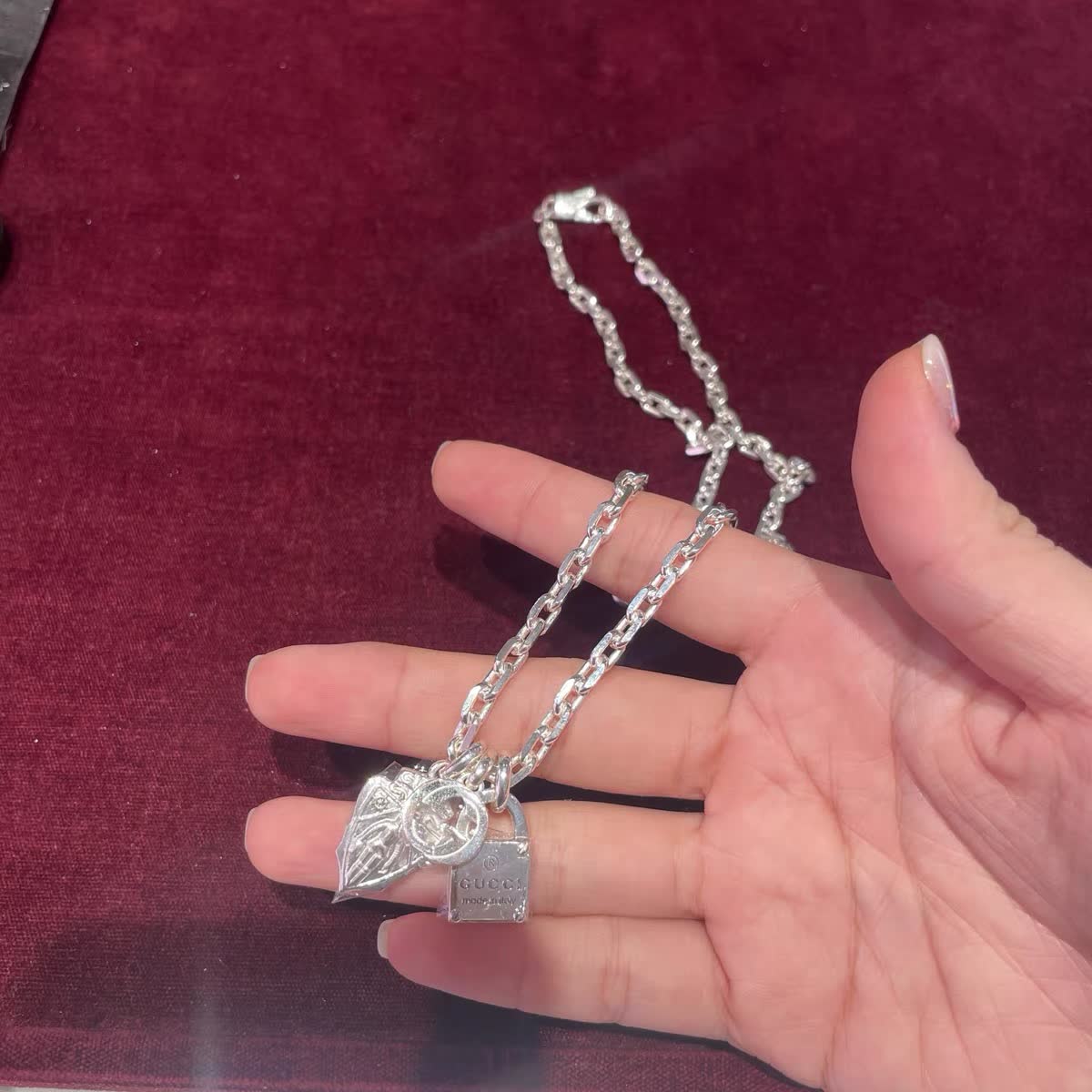 Gucci Spy & Rich Athletic Club Lock Charm Necklace