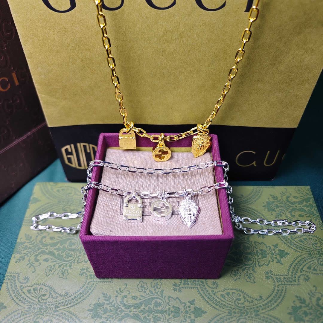 Gucci Spy & Rich Athletic Club Lock Charm Necklace