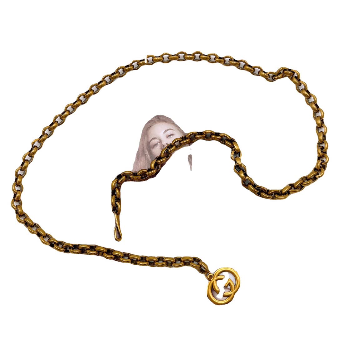 Gucci Gold Tone Chain Necklace