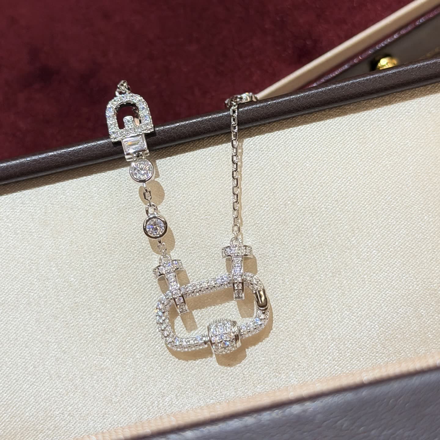 Gucci Interlocking G Diamond Necklace