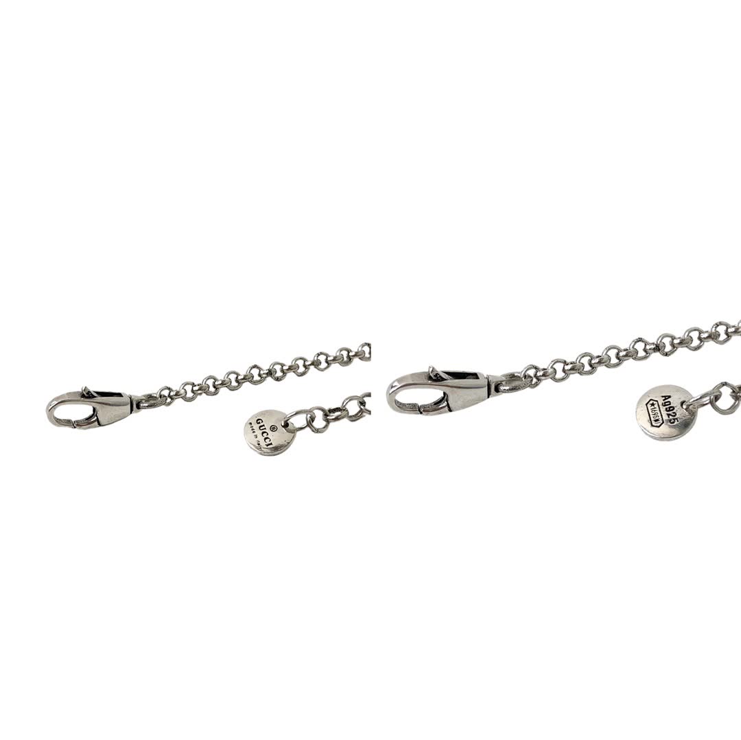 Gucci Silver 'G' Logo Pendant Necklace