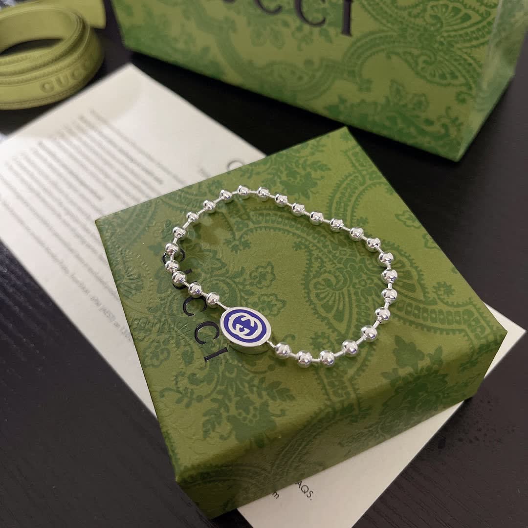 Gucci Beaded Bracelet with Logo