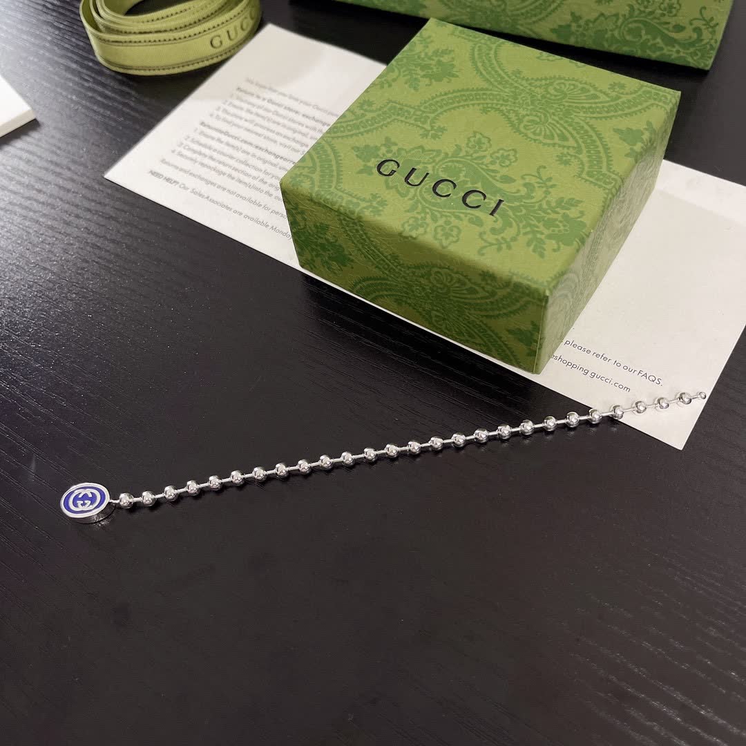 Gucci Beaded Bracelet with Logo