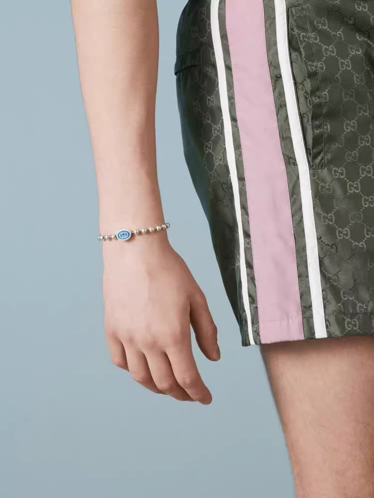 Gucci Beaded Bracelet with Logo