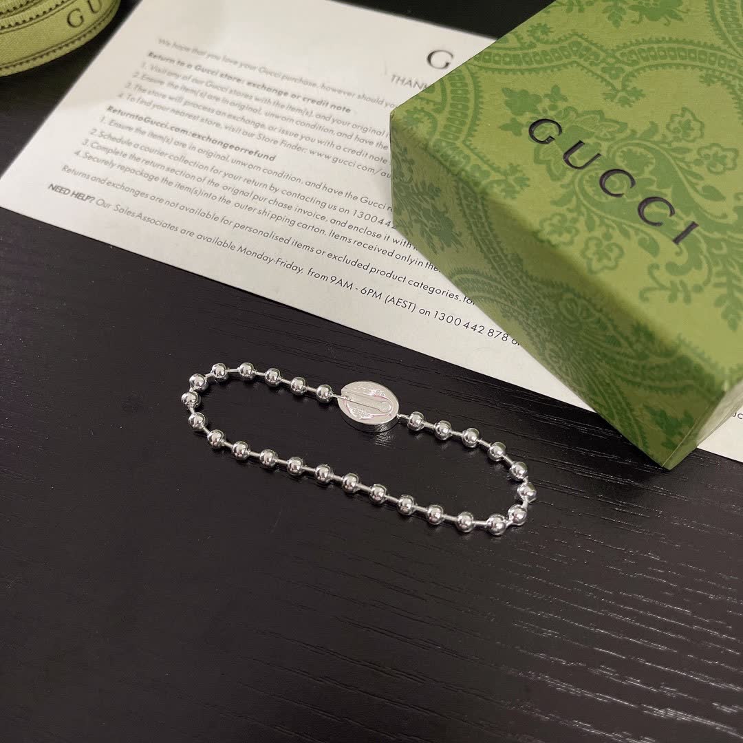 Gucci Beaded Bracelet with Logo