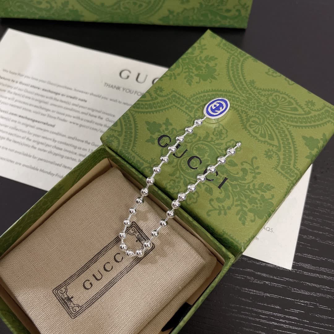 Gucci Beaded Bracelet with Logo