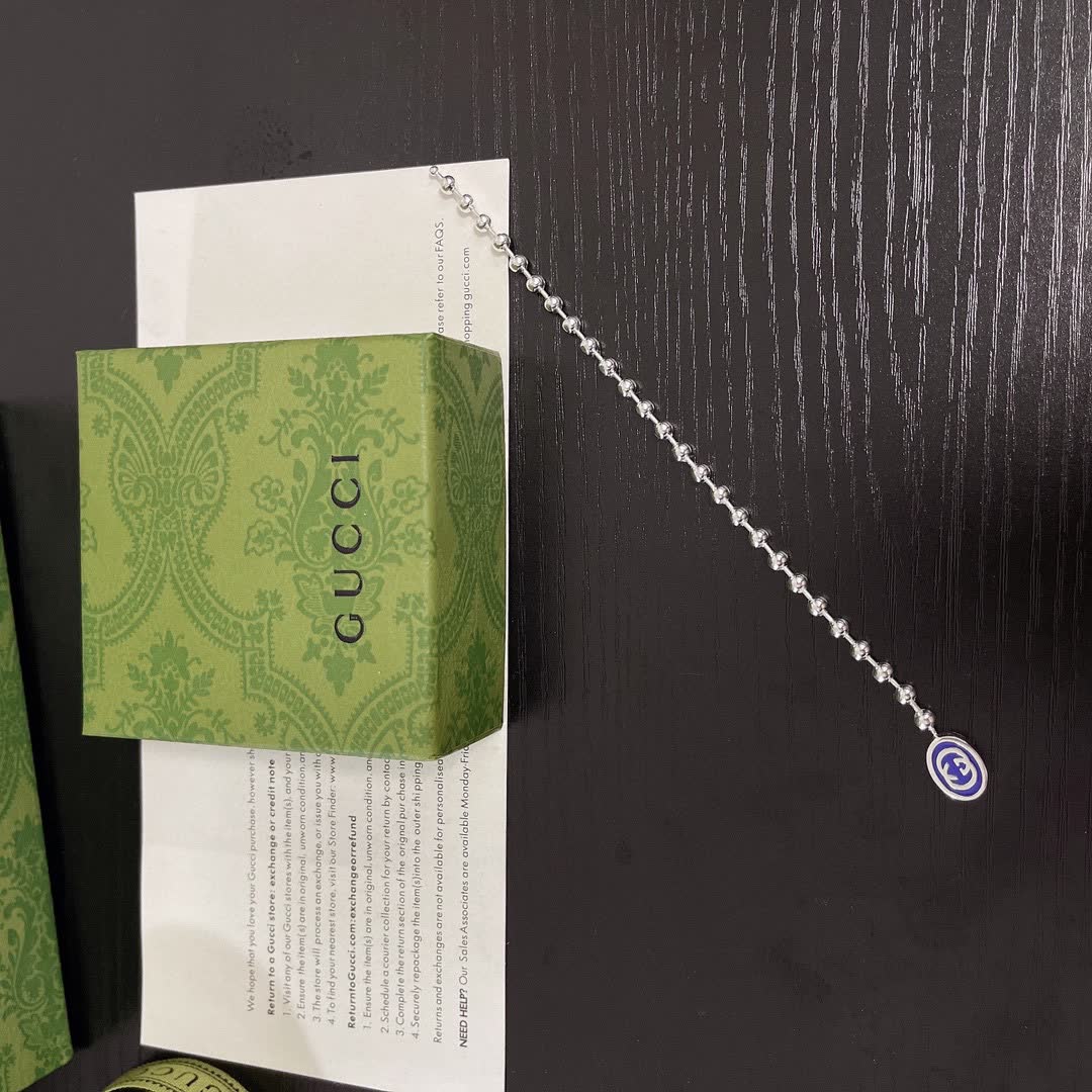 Gucci Beaded Bracelet with Logo