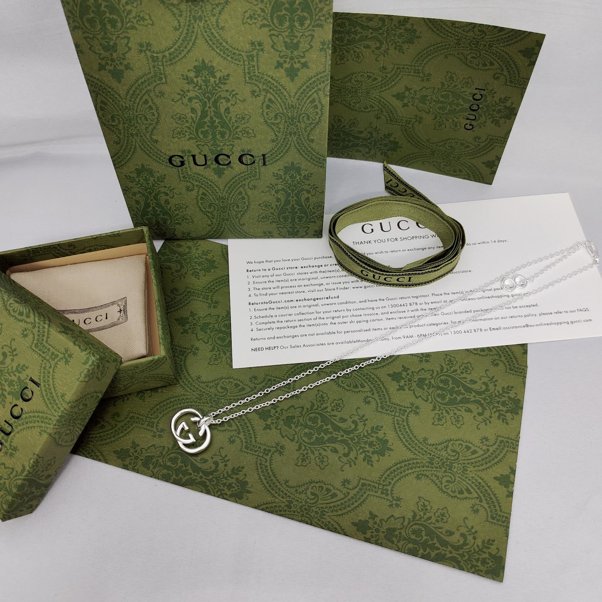 Gucci Interlocking G Silver Necklace