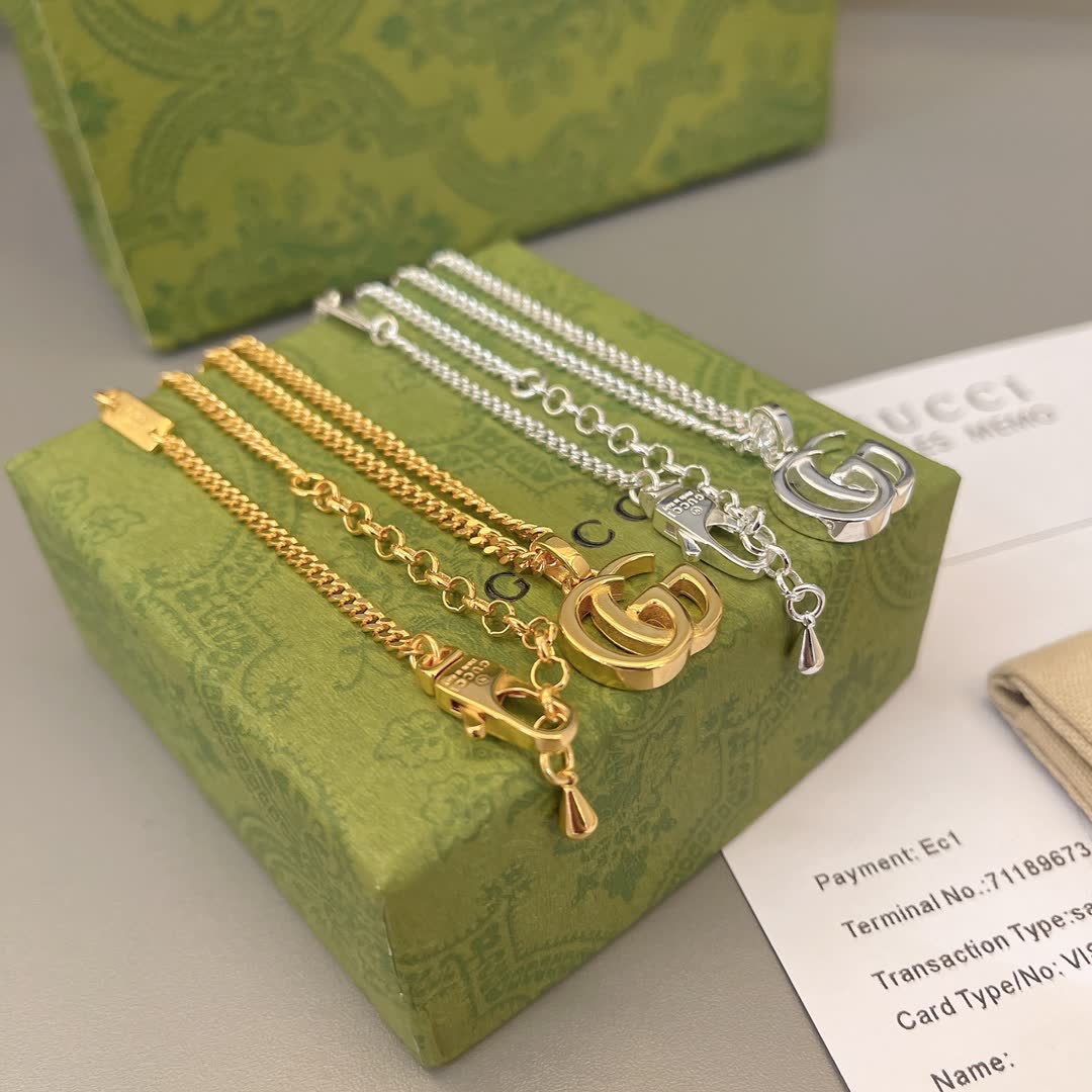Gucci Double G Logo Pendant Necklace